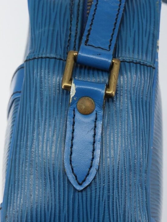 Authentic LOUIS VUITTON Epi Trocadero 27 Shoulder Bag Blue M52315 LV - Picture 6 of 16